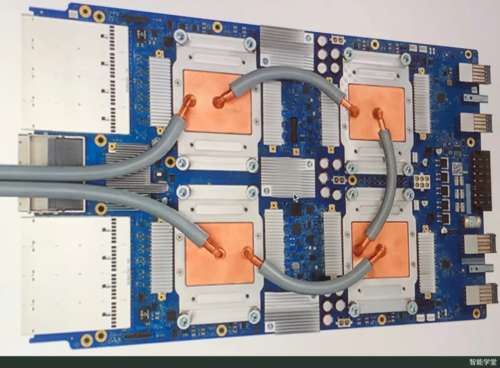 Photo of a Google third-generation Tensor Processing Unit (TPU 3.0) device, taken by Zinskauf in 2019